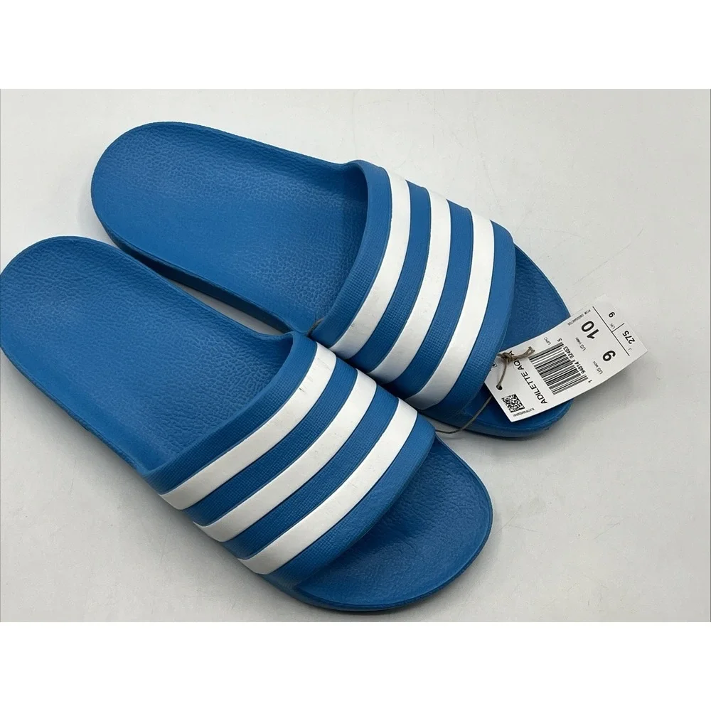 Adidas FY8047 Solar Blue Adilette Aqua Slide New with Tags Men's Size 11 Sandals